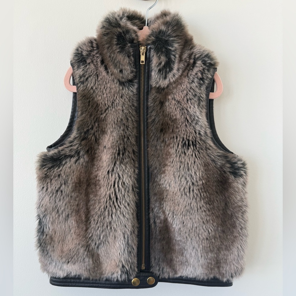 NWOT Fur & Leather Vest